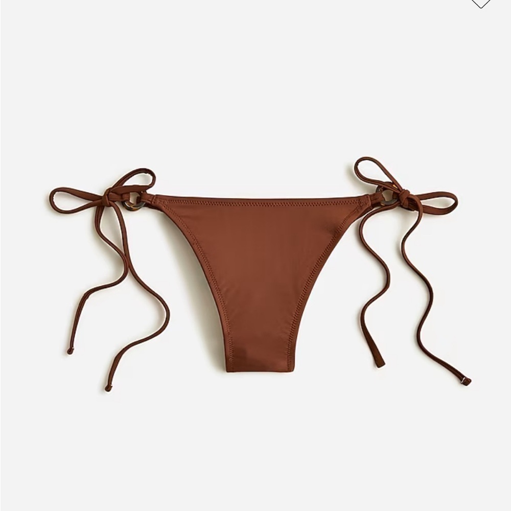 J. Crew NWT Women’s O Ring Curved Waist Cheeky String Bikini Bottom Size 2X